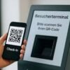 Besuchermanagement-Terminal mit Zutrittsfreigabe